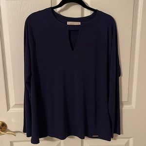 Dark navy blue long sleeve Michael Kors top size L